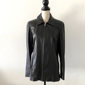 Torras Black 100% Leather Black Jacket size Medium
